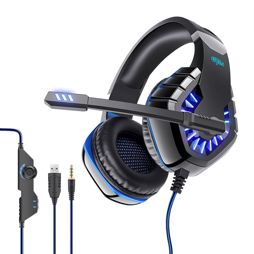 OVLENG GT82 Over-ear LED Lighting Gaming Headset E-sports 3.5mm+USB Cable Wired Headphone with Noise Reduction Microphone OVLENG GT82 Over-ear LED Lighting Gaming Headset E-sports 3.5mm+USB Cable Wired Headphone with Noise Reduction Microphone